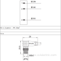 M8 male angled connector 3 pin open end